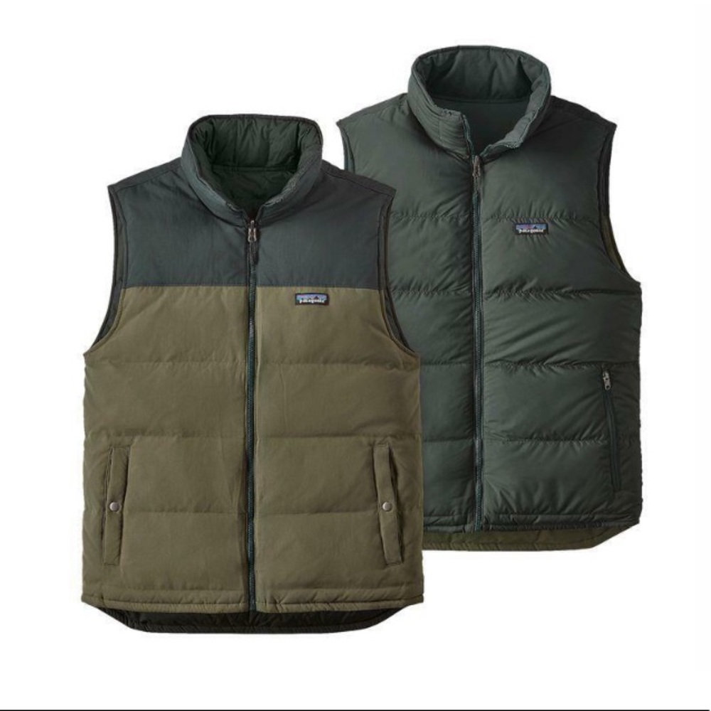 Men’s Reversible Bivy Down Vest - Industrial Green
